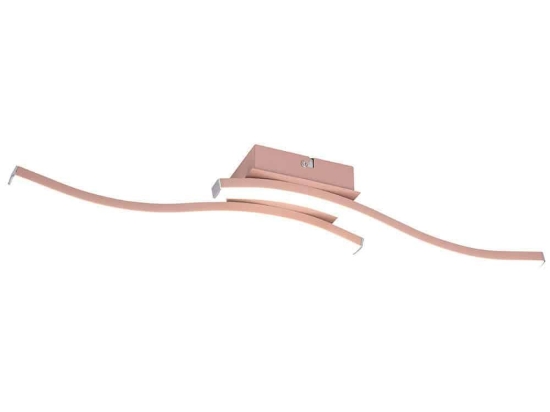 Φωτιστικό Οροφής - Πλαφονιέρα Route R62472499 56x9x7cm 2xLed 600Lm 5W 4000K Rose Gold RL Lighting