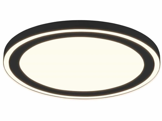 Φωτιστικό Οροφής - Πλαφονιέρα Carus R67224332 Φ43x4cm Led 3100Lm 20W Black RL Lighting