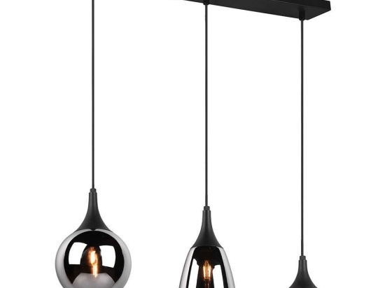 Φωτιστικό Οροφής - Ράγα Lumina 317000332 68x19x150cm 3xE14 40W Black Trio Lighting