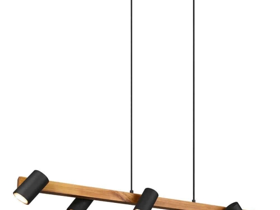 Φωτιστικό Οροφής - Ράγα Marley 312490632 115x20x150cm 6xGU10 35W Natural-Black Trio Lighting