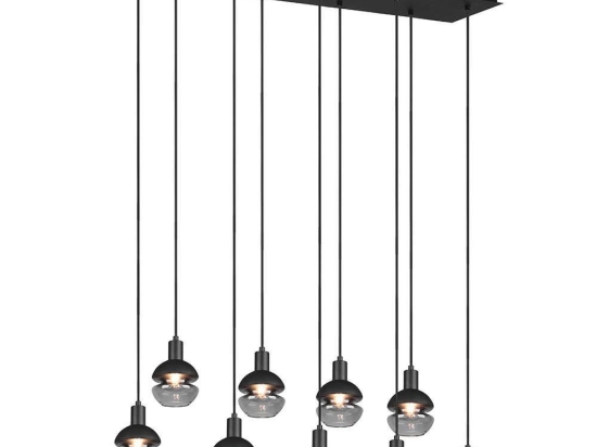 Φωτιστικό Οροφής - Ράγα Mela 313100932 102x22x150cm 9xE14 25W Black Trio Lighting