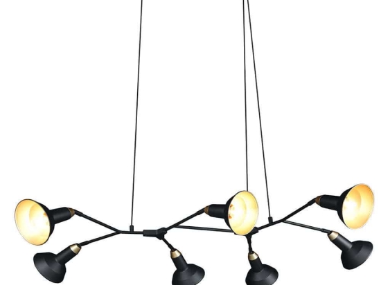 Φωτιστικό Οροφής - Ράγα Roxie 311900732 113x69x150cm 7xE14 10W Black Trio Lighting