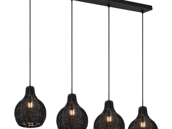 Φωτιστικό Οροφής - Ράγα Sprout R31294002 93x17x150cm 4xE14 30W Black RL Lighting
