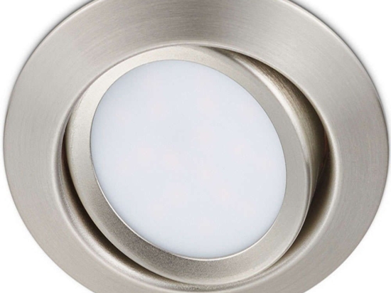 Σποτ Χωνευτό Rila 650310107 Φ8x3cm Led 450Lm 5W 3000K Nickel Trio Lighting Στρόγγυλο