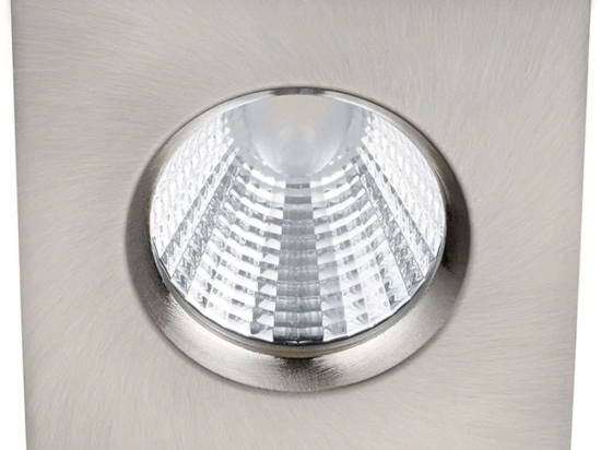 Σποτ Χωνευτό Zagros 650610107 8x8x5cm Dim Led 345Lm 5,5W 3000K Nickel Trio Lighting Τετράγωνο