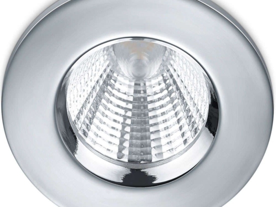 Σποτ Χωνευτό Zagros 650710106 Φ8x5cm Dim Led 345Lm 5,5W 3000K Chrome Trio Lighting Στρόγγυλο