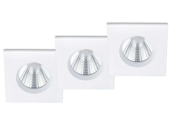 Σποτ Χωνευτό Zagros (Σετ 3Τμχ) 650610331 8x8x5cm Dim 3xLed 345Lm 5,5W 3000K White Trio Lighting Τετράγωνο