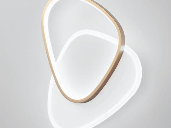 Φωτιστικό Οροφής - Πλαφονιέρα Led-Ayrton-R45-Oro 4500lm 3000/4000/6500K 45x35x7cm Gold Luce Ambiente Design