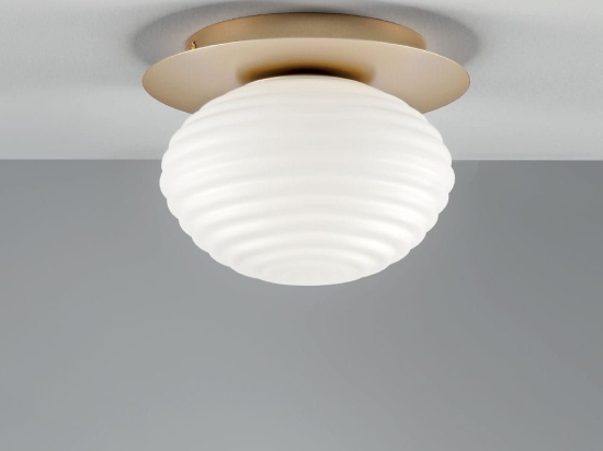 Φωτιστικό Οροφής - Πλαφονιέρα I-Ripple-PL20-Oro E27 17x20cm Gold Luce Ambiente Design