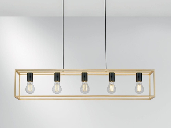 Φωτιστικό Οροφής - Ράγα I-Kimera-S5 E27 150x100x20 Black-Gold Luce Ambiente Design