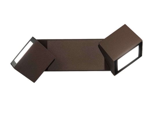 Φωτιστικό Τοίχου - Απλίκα Steve AP.STEVE/2-MARRONE 28x10cm 2x12W Led 4000K Brown Ondaluce