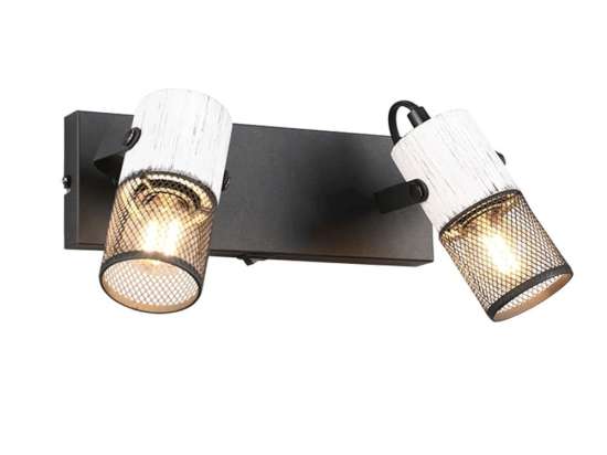Φωτιστικό Οροφής - Σποτ Tosh 804370234 26x9x19cm 2xE14 15W White-Black Trio Lighting