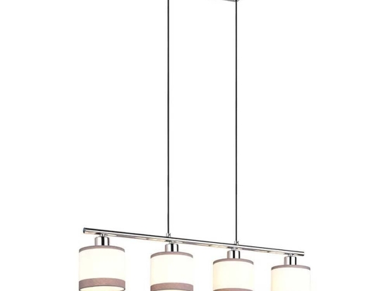 Φωτιστικό Οροφής - Ράγα Davos R31554006 4xE14 150x75x12cm White-Chrome RL Lighting