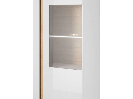 Βιτρίνα 36146-ARCW-SV Λευκό+Grandson72x154x40cm Μελαμίνη
