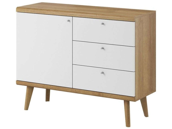 Μπουφές 21103-PR-S Λευκό+Riviera 107x83x40cm Μελαμίνη