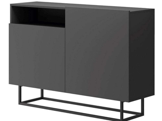 Μπουφές 21113-ENJ-S-g 120x82x37cm Anthracite Μοριοσανίδα, Μέταλλο