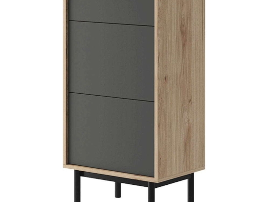 Παπουτσοθήκη 12105-BS 54x112x39cm Natural-Anthracite Μοριοσανίδα