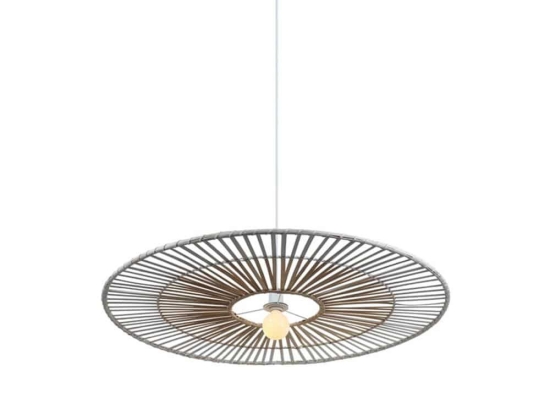 Φωτιστικό Οροφής 19107 Φ40 White-Natural Bamboo