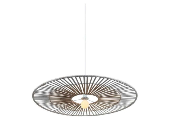 Φωτιστικό Οροφής 19106 Φ80 White-Natural Bamboo