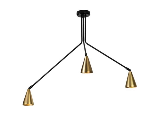 Φωτιστικό Οροφής 1912 Black Matt-Brass Μέταλλο