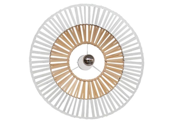 Φωτιστικό Τοίχου - Απλίκα Φ80 19250 White-Natural Bamboo