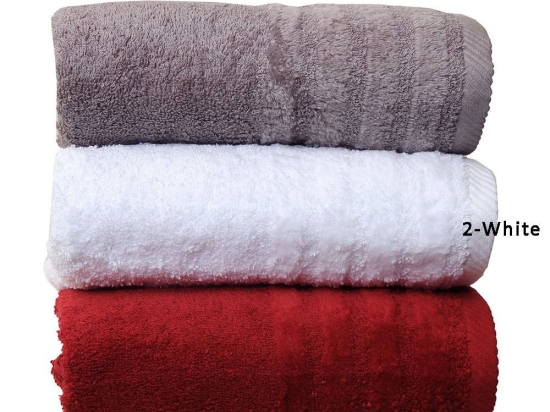 Πετσέτες Spa Σετ 3τμχ 2 White Anna Riska Σετ Πετσέτες 70x140cm 100% Βαμβάκι