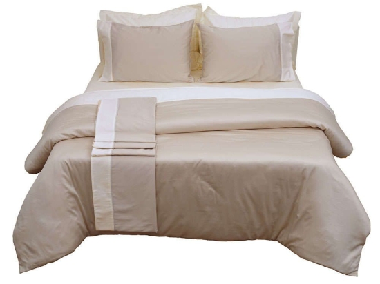 Κουβερλί Διπλής Όψεως Luxury Bicolour 3 Beige/Ivory Anna Riska Υπέρδιπλo 220x240cm 100% Βαμβακοσατέν