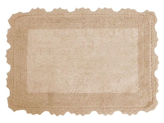 Πατάκι Μπάνιου Des. Lace Beige Anna Riska 50 X 80 50x80cm 100% Βαμβάκι