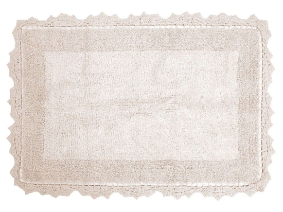 Πατάκι Μπάνιου Des. Lace Ivory Anna Riska 50 X 80 50x80cm 100% Βαμβάκι