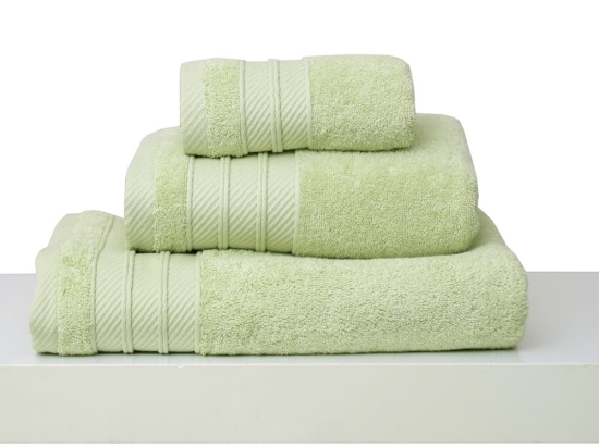 Πετσέτες Σετ 3Τμχ Με Κορδέλα 3/30x50 Des. Soft Green Apple Anna Riska Σετ Πετσέτες 30x50cm 100% Βαμβάκι