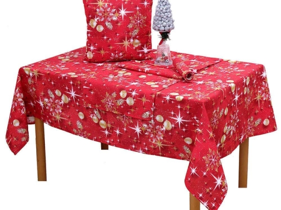 Καρέ Χριστουγεννιάτικο Σχ 4443 Red Viopros 85X85 85x85cm
