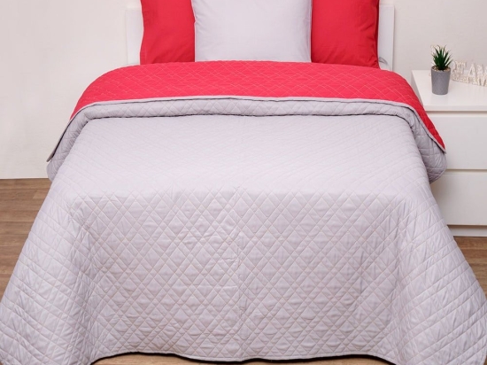 Κουβερλί 5100 Red-Grey Viopros Μονό 160x240cm Microfiber