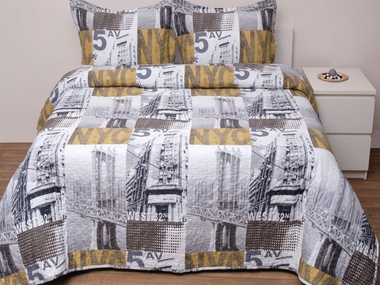 Κουβερτώριο 5241 Σετ 3τμχ Multi Viopros Υπέρδιπλo 220x240cm Microfiber