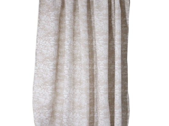 Κουρτίνα Russell Με Τρέσα 1 Beige Anna Riska 140X270cm 100% Βαμβάκι