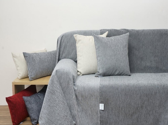 Ριχτάρι 1440 Grey Anna Riska Τριθέσιο 180x280cm Chenille