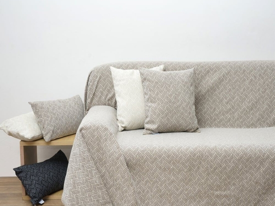 Ριχτάρι 1442 Beige Anna Riska Τριθέσιο 180x280cm Chenille