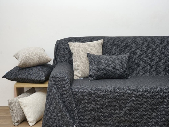 Ριχτάρι 1442 Black Anna Riska Πολυθρόνα 180x150cm Chenille