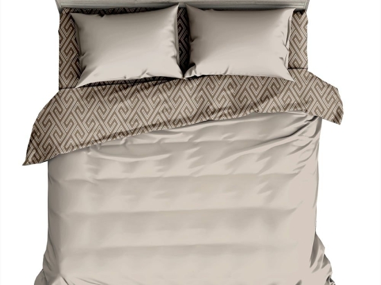 Πάπλωμα 5304 Τυπωτό Beige Viopros Υπέρδιπλo 220x240cm Πολυέστερ