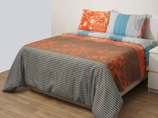 Σεντόνια 828 (Σετ 3τμχ) Multi Viopros Μονό 160x260cm 100% Βαμβάκι