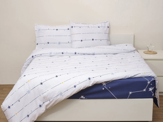Σεντόνια Ωρίων (Σετ 4τμχ) White Viopros King Size 280x260cm 100% Βαμβάκι