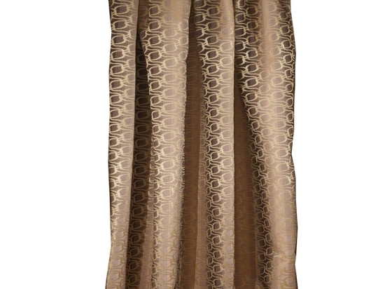 Κουρτίνα Mε Τρέσα Ρεβέκα Brown Viopros 140X270cm Πολυέστερ