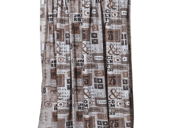 Κουρτίνα Mε Τρέσα Φάκτορυ Brown Viopros 270x270 Πολυέστερ