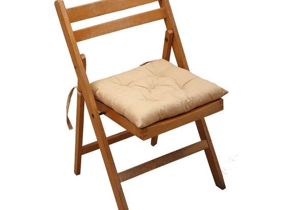 Μαξιλάρι Καρέκλας 583 7 Beige Viopros 40Χ40 100% Βαμβάκι