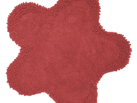Ταπέτο Μπάνιου Μαργαρίτα Red Viopros 50 x 50cm 100% Βαμβάκι