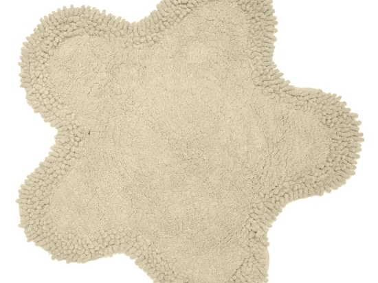 Ταπέτο Μπάνιου Μαργαρίτα Beige Viopros 50 x 50cm 100% Βαμβάκι