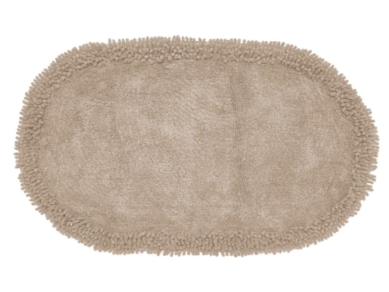 Ταπέτο Μπάνιου Ρέμι Beige Viopros 45x75cm 100% Βαμβάκι