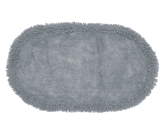 Ταπέτο Μπάνιου Ρέμι Grey Viopros 45x75cm 100% Βαμβάκι