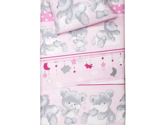 Κουβερλί Βρεφικό Φρέντυ Pink Viopros Viopros 120x160cm 100% Βαμβάκι