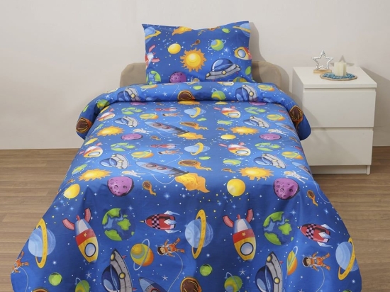 Σεντόνια Βρεφικά Άρης (Σετ 2τμχ) Blue Viopros Λίκνου 100% Βαμβάκι