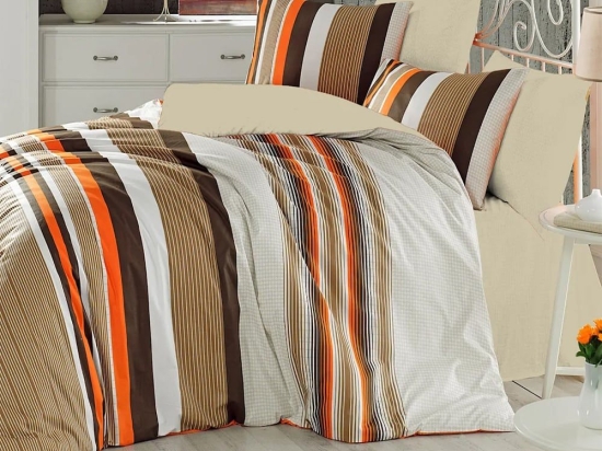 Παπλωματοθήκη Dream 7005 (Σετ 2τμχ) Beige Anna Riska Μονό 160x240cm 100% Βαμβακερό Περκάλι